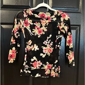 Sheer Floral Top
